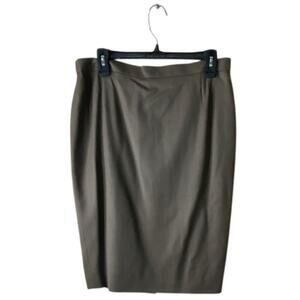 Escada Pencil Skirt Size 44/US 14 Flat Front Button Back Zip Casual Officewear
